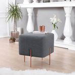 Vivense Collection Copper Kare Koyu Grİ Puf