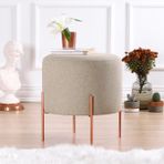 Vivense Collection Copper Yuvarlak Kahve Puf