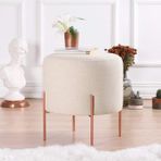 Vivense Collection Copper Yuvarlak Krem Puf