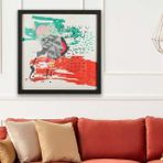 Vivense Collection Lunatic Ahşap Yağlı Boya Dokulu Tablo