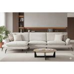 Vivense Cosy Köşe Koltuk, Metal Ayak, Sol Köşe, Kırık Beyaz - 210 cm x 100 cm x 93 cm