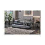 Vivense Daily Daybed Metal Yavrulu Karyola, Siyah, 90X200
