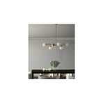 Vivense Designer Altılı Sıralı Avize, Eskitme Gold, Beyaz Camlı