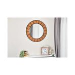 Vivense Dfn Wood Terra Yuvarlak Dekoratif Banyo Aynası, 70X70 cm