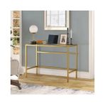 Vivense Ella Gold Metal Cam Çalışma Masası - 100 cm x 50 cm x 75 cm - Gold - Ahşap