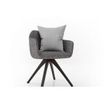 Vivense Etshome Kadife Dokulu Gri Kirlent Kilifi 45x45
