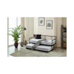 Vivense Forte Daybed Yavrulu Metal Karyola, Siyah, 90X190 - 90 x 190 cm