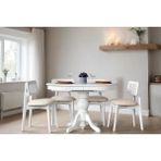 Vivense Freya Beyaz Açılır Masa Takımı, 80X120 - 80X120 KAPALI HALİ80X150 AÇILMIŞ HALİ
