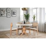 Vivense Freya Natural Ahşap Açılır Masa Takımı, 80X120 - Naturel - 80X120 KAPALI HALI80X150 ACILMIS HALİ