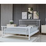 Vivense Gm-412 Zambak Metal Çift Kişilik Beyaz 140X190 Karyola