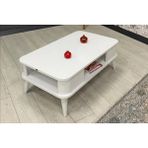 Vivense Hey Kumsal Orta Sehpa, Beyaz - 100 cm x 60 cm x 39 cm