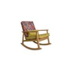 Vivense Iskandinav Puflu Sallanan Sandalye, Retro, Naturel - 860-Turuncu