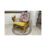 Vivense Iskandinav Puflu Sallanan Sandalye, Retro, Naturel Ayak