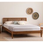 Vivense İzabelya Hazeran Başlıklı Ahşap Ceviz 100X200 Karyola