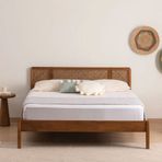 Vivense İzabelya Hazeran Başlıklı Ahşap Ceviz 120X200 Karyola