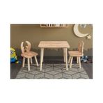 Vivense Kids Çocuk Çalışma Masası ve Sandalyeleri - 60 cm x 50 cm - Ekru