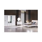 Vivense Legna Yatak Odası Takımı, 6 Kapaklı - Beyaz - 160X200