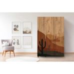 Vivense Leva Desert Gardırop, Atlantik, 3 Kapaklı - 120 cm x 48 cm x 189 cm - Ceviz