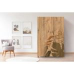 Vivense Leva Forest Gardırop, Atlantik, 3 Kapaklı - 120 cm x 48 cm x 189 cm - Ceviz