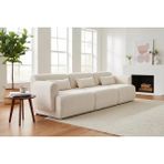 Vivense Loom Modüler Üçlü Kanepe, Kırık Beyaz - 225x 70