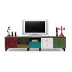 Vivense Lucky Beşli Tv Ünitesi - Kırmızı - 200 cm x 40 cm x 50 cm