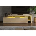 Vivense Luma LED Işıklı Tv Ünitesi Konsol, Açık Meşe Desen, 192 cm - Açık Kahverengi - 180 cm x 35 cm x 50 cm