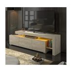 Vivense Luma LED Işıklı Tv Ünitesi, Konsol Traverten Desen, 192 cm - Meşe - 180 cm x 35 cm x 50 cm