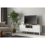 Vivense Lumera Modern Tv Ünitesi, 2 Kapaklı 1 Çekmeceli - Beyaz - 150 cm x 36 cm x 58 cm