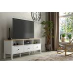 Vivense Lumera Modern Tv Ünitesi, 3 Çekmeceli 3 Bölmeli, 160 cm - Beyaz - 160 cm x 35 cm x 58 cm