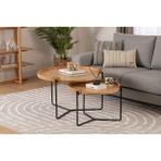 Vivense Mandy Orta Sehpa Seti, Meşe - 80 cm x 80 cm x 51 cm