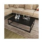 Vivense Marlo Orta Sehpa, Siyah - 110 cm x 55 cm x 45 cm - Şeffaf