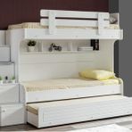 Vivense Mdf Ön Yüzeyli Ranza Su Beyaz Yavrulu 90X190 Ranza
