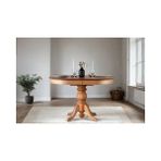 Vivense Midas Natural Ahşap Oval Açılır Masa, 80X120 - Naturel - 80 cm x 120 cm