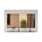 Vivense Mone Paulı Baklava Desen Ayna, Bronz