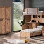 Vivense Natural Genç Odası Takımı 3 Kapaklı Ranza