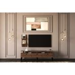 Vivense Neva Ayaklı Duvar Raflı Tv Ünitesi, 3 Kapaklı - Ceviz - 150 cm x 25 cm x 46 cm