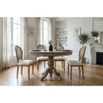 Vivense Orlando Oval Masa Takımı, Eskitme Rengi, 80X120 cm - Açık Kahverengi - 80x120 kapalı halı80x150 acılmıs halı