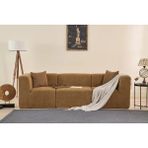 Vivense Raks Moduler Sünger Üçlü Kanepe, Kahve - Kahverengi - 245 cm x 85 cm x 70 cm