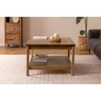 Vivense Ranch Orta Sehpa, Masif, Ceviz - 82 cm x 82 cm x 55 cm