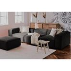 Vivense Relax Soft Standart 4 Modül Köşe Koltuk, Siyah Siyah