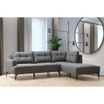 Vivense Rimini Small Köşe Koltuk, Gri, Sağ Köşe - 260 cm x 180 cm x 75 cm