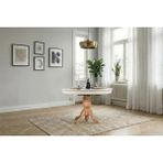 Vivense Ronya Bohem Oval Açılır Masa, Natural Beyaz, 80X120 - 80X120 KAPALI HALİ80X150 ACILMIS HALİ