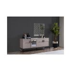 Vivense Safir Konsol ve Aynası - 220 cm x 53 cm - Kum Beji