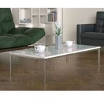 Vivense Shiny Beyaz Mermer Tabla Orta Sehpa