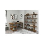 Vivense Softcity Doğal Ahşap Çalışma Masası Kitaplık Takımı, Ceviz - 115 cm x 30 cm