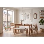 Vivense Sunset Açılır Benchli Mutfak Masa Takımı, 2 Hazeranlı Sandalyeli - Naturel - 80x120 kapalı halı80x150 acılmıs halı