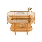 Vivense Togg Ikili Orta Sehpa, Meşe Bronz Cam - 70 cm x 110 cm x 48 cm
