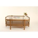 Vivense Togg Orta Sehpa, Ceviz Bronz Cam - 70 cm x 110 cm x 48 cm