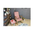Vivense Trend Naturel Puflu Sallanan Sandalye, Pembe