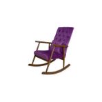 Vivense Trend Sallanan Sandalye, Mor, Ahşap, Ceviz Ayak